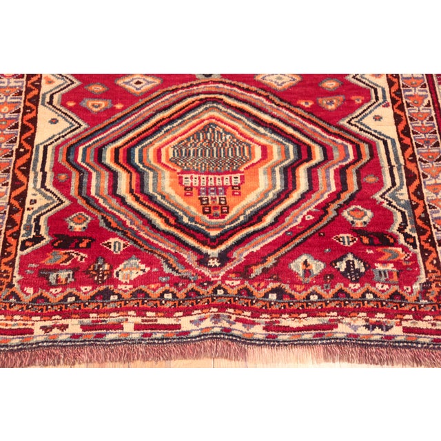 Red Nazmiyal Collection Vintage Persian Gabbeh Rug For Sale - Image 8 of 9