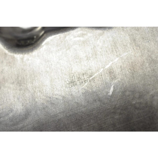 Vintage Sheffield Baroque Silver Plated Long Narrow Serving Platter Bar Tray For Sale - Image 14 of 15