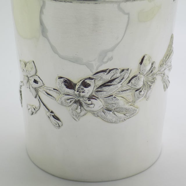 Vintage Italian Handmade Genuine Silver Gilded Beaker Florentine Elegant Cup, Made in Tuscany (Florence, Firenze, Italy) For Sale - Image 4 of 15