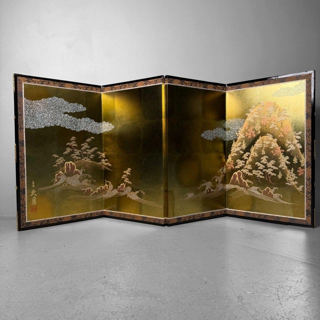 1970s Japanese Byōbu Folding Screen, 1970s For Sale - Image 5 of 18