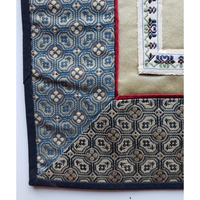 Early 20th Century Chinese Embroidered Silk Panel For Sale - Image 4 of 6