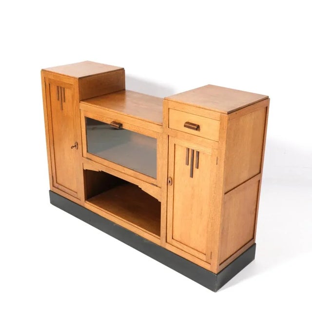 Art Deco Modernist Oak Credenza or Sideboard, 1920s For Sale - Image 3 of 9