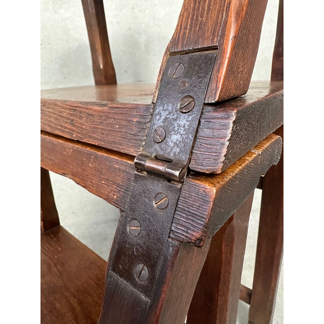 Vintage Library Step Stool, 1920s For Sale - Image 12 of 14