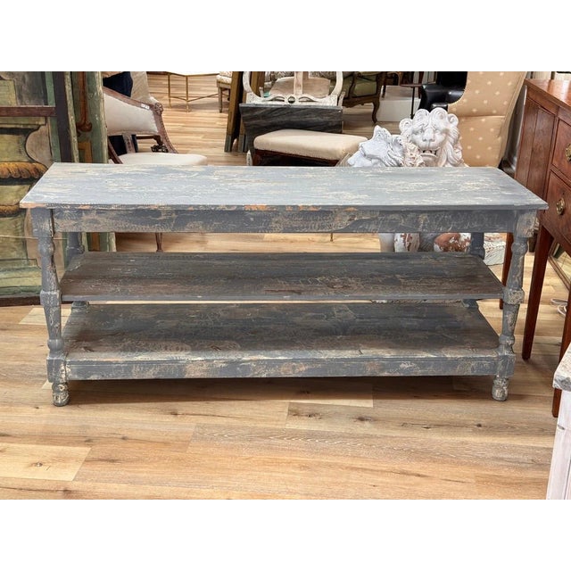 French Vintage Draper’s Table, Provence, C. 1930 For Sale - Image 4 of 8