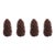 Pine Cone Brown Candles, Medium, Set of 4 For Sale