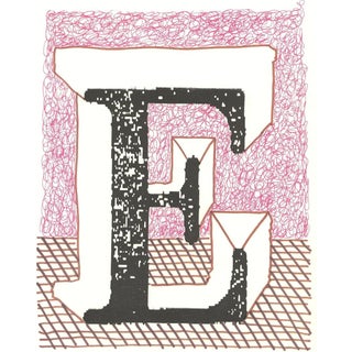 David Hockney, E from Hockneys Alphabet, Lithograph For Sale