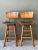 Camel MCM Slat Back Bar Stools After Arthur Umanoff - Pair For Sale - Image 8 of 12