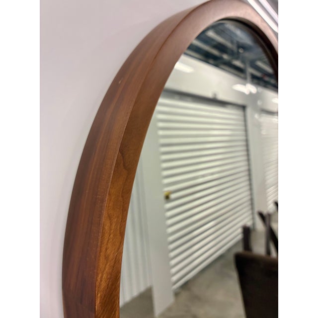Rejuvenation Walnut Arched Mirror - Bentwood Floor/Wall Mirror For Sale In New York - Image 6 of 7