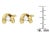 Metal 10K Yellow Gold 1/10 Cttw Round Brilliant-Cut Diamond Espira Swirls Solitaire Push Back Stud Earrings For Sale - Image 7 of 7