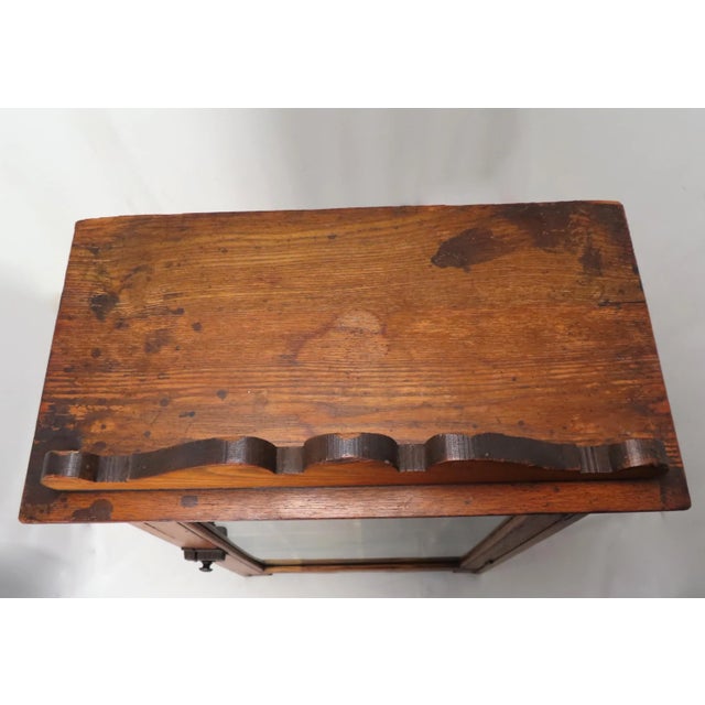 Chocolate Antique American Chestnut Flavor Extracts Cabinet With Divided Sectional Interior For Sale - Image 8 of 13