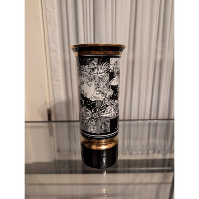 Hungarian Endre Szasz for Hollohaza Porcelain Vase For Sale - Image 11 of 11
