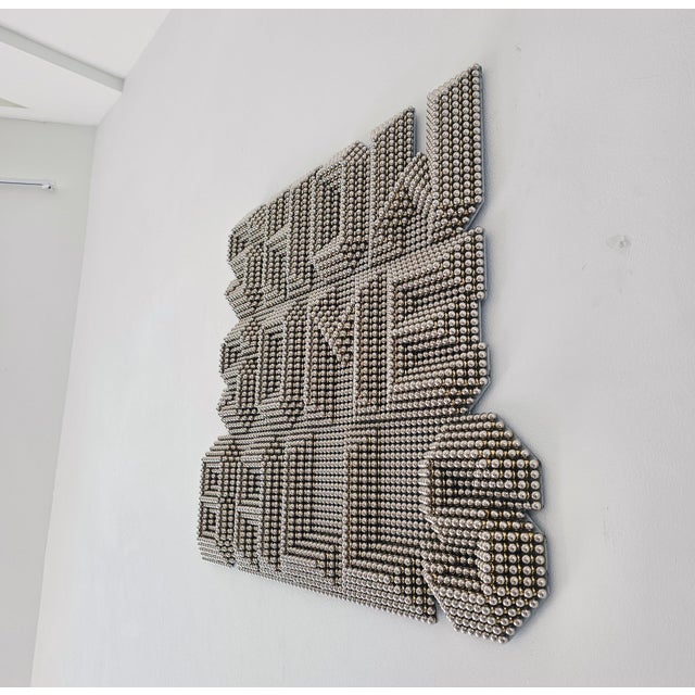 “Showsomeballs” Wall Mounted Heavy Metal Sculpture. For Sale - Image 18 of 18