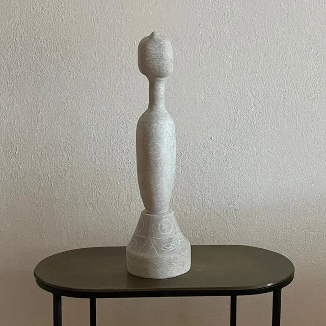 Ritual Hand Carved Marble Sculpture by Tom Von Kaenel For Sale - Image 4 of 8