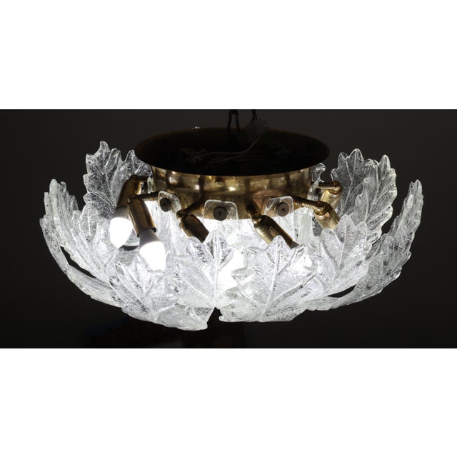 1980s Verona, Luxury Italian Murano Glass Ceiling Light or Flush Mount For Sale - Image 9 of 12