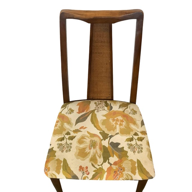Set of 6 Sculptural Mid-Century Cane-Back Dining Chairs, Walnut For Sale - Image 17 of 18