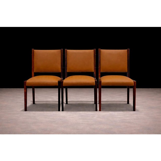 Dining Chairs in Rosewood & Leather, Sergio Rodrigues for Bloch, 1960s - Lot 291-883 For Sale - Image 10 of 15