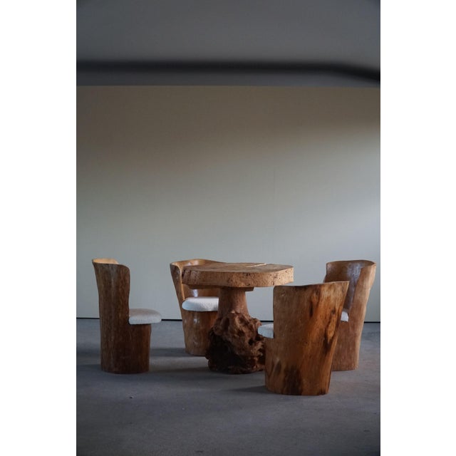 Scandinavian Modern Stump Dining Chairs, Sweden, 1980s, Set of 4 For Sale - Image 10 of 18