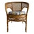 1970s Rattan Chair With Patterned Cushion For Sale