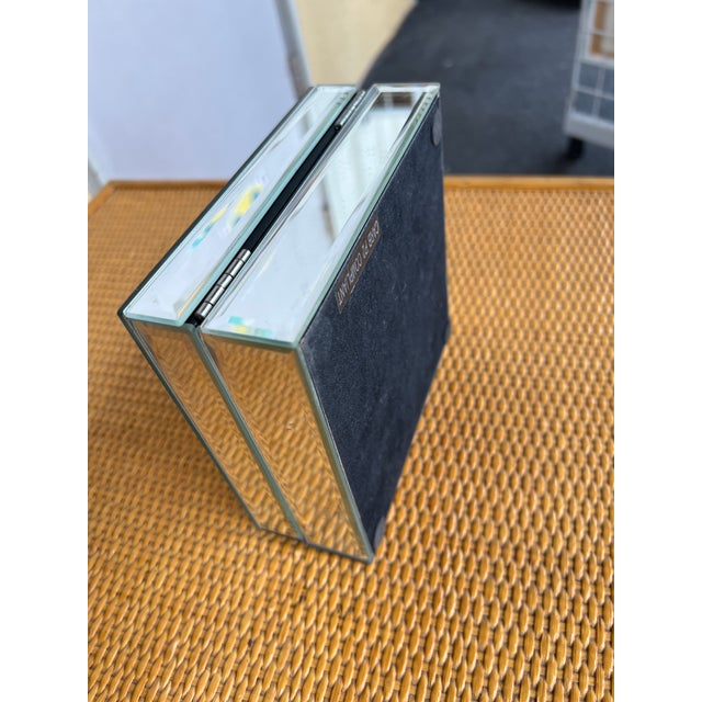 Metal Vintage Mirrored Box Jewelry Box For Sale - Image 7 of 10
