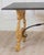 Wood 19th Century Large Italian Lacquered Lyre Table in Siena Yellow and Dark Brown For Sale - Image 7 of 8