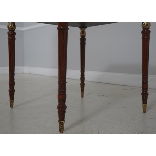 Pair Theodore Alexander French Mahogany Lamp Tables For Sale - Image 9 of 18