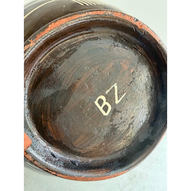 Vintage Tzintzuntzan Mexican Pottery Fish Bowl, Signed Bernardo Zaldizar, Mexican Folk Artist For Sale - Image 9 of 10