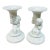 Cherub Milk Glass Candle Stick Holders - A Pair For Sale