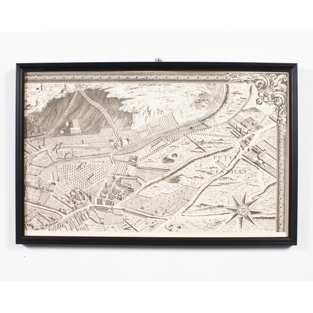 Wood Framed Map of Paris After Michel-Étienne Turgot 1739 20 Panels For Sale - Image 7 of 18