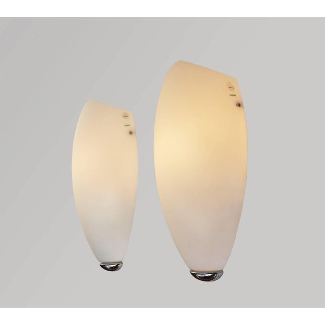 Goblet Wall Sconces in Murano Glass & Chrome, Set of 2 For Sale - Image 6 of 7