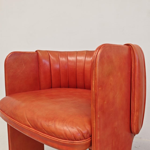 Leather Dinette Tub Chairs by Luigi Massoni for Poltrona Frau, 1970s, Set of 2 For Sale - Image 6 of 18