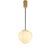Glass Vintage MCM Pendant Light in Milk White Glass from Pegasam Spain For Sale - Image 7 of 9