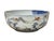 Ceramic 9.5" Asian Style Longevity Cranes Cloud Painted Porcelain Art Bowl For Sale - Image 7 of 14