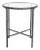 Jessa Metal Round End Table in Black with Glass Top For Sale