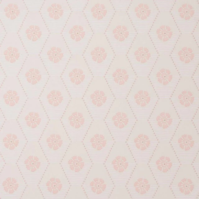 Schumacher Sample - Schumacher Hive Bloom Wallpaper in Blush For Sale - Image 4 of 4