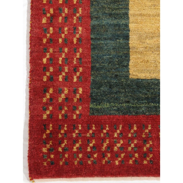 Tribal Vintage Hand-Knotted Persian Gabbeh Rug 3'10" X 6'2" For Sale - Image 3 of 5