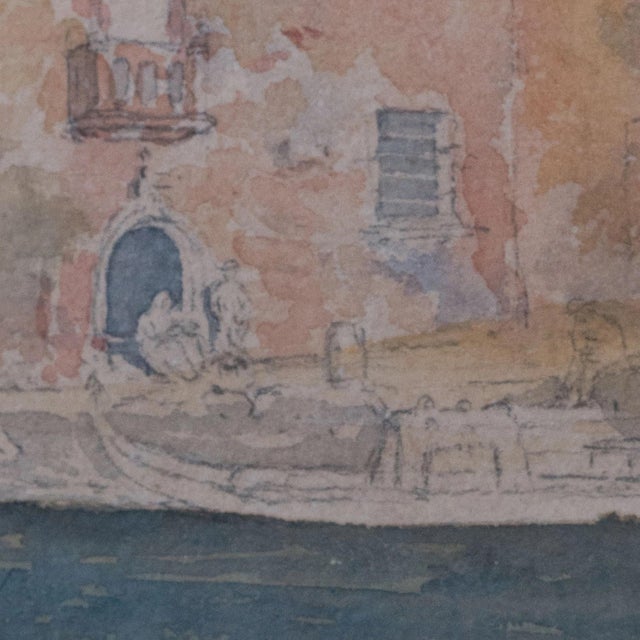 1950s Venetian Canal Scene, 1950s, Watercolor For Sale - Image 5 of 11