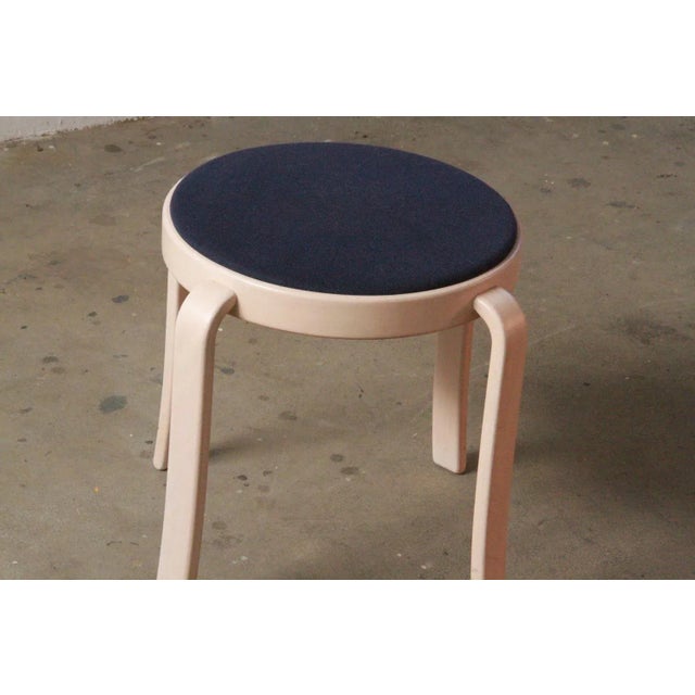 Blue Vintage Stool by Rud Thygesen & Johnny Sørensen, 1980s For Sale - Image 8 of 11