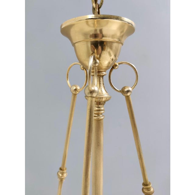 Vintage Murano Glass and Brass Ceiling Light, 1960s For Sale - Image 10 of 11