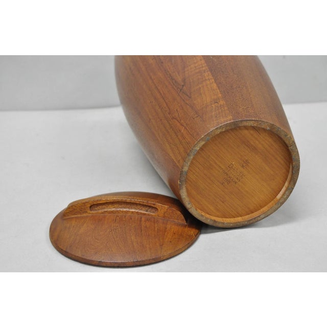 Vintage Mid Century Danish Modern Staved Teak Jens Quistgaard Ice Bucket Dansk For Sale - Image 15 of 18