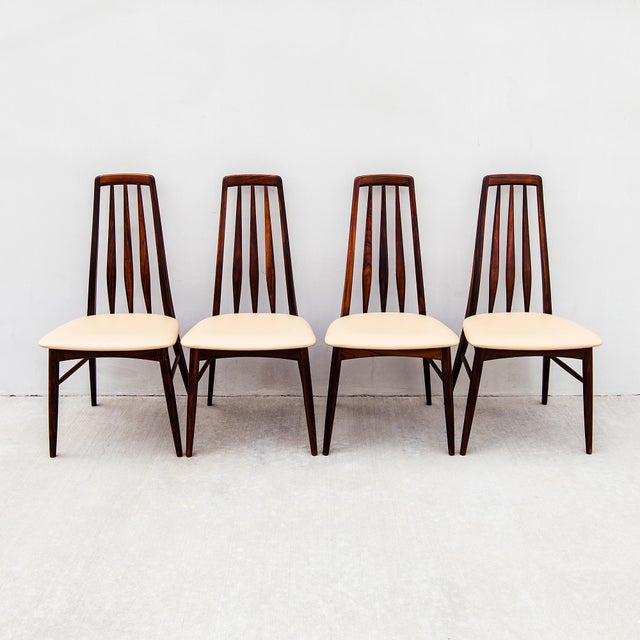 1970s 1970s Restored Danish Mid Century Modern Rosewood "Eva" Dining Chairs by Niels Koefoed For Sale - Image 5 of 13