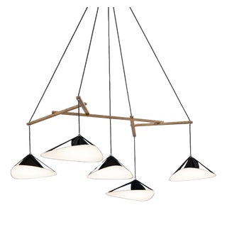 Emily Group of Five High Gloss Paint Pendant Light from Moss Objects For Sale