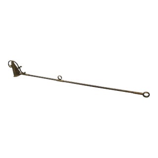 Monumental Brass Candle Snuffer for a Country Chandelier For Sale