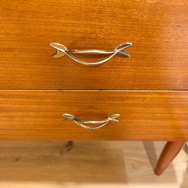 1950s Vintage Danish Dressing Table With Mirror For Sale - Image 5 of 8