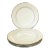 Contemporary Cresent China by Ranmaru Coquille d'Or Dinner Plates- Set of 4 For Sale