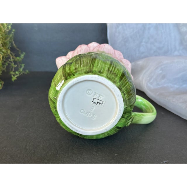 Fitz and Floyd Artichoke Pitcher For Sale - Image 10 of 12
