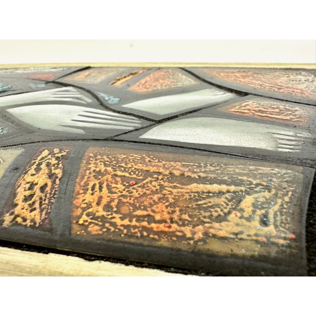 Ceramic Vintage Dutch Wall Mosaic Relief from Parastone, 1960s For Sale - Image 7 of 12