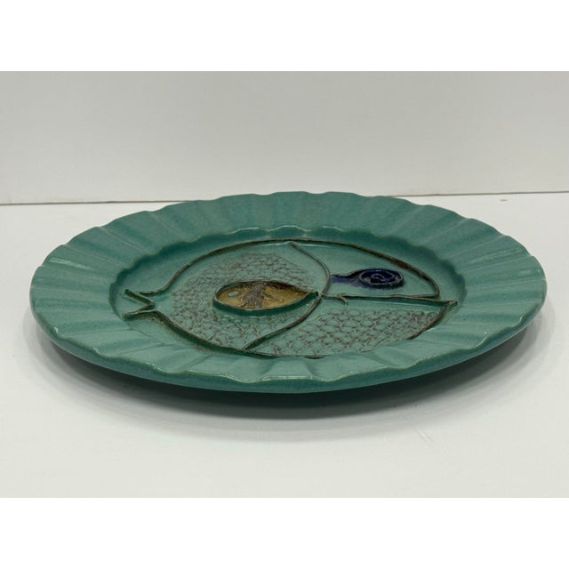 For your consideration: Vintage Bennington Potters David Gil Pottery Fish Plate
