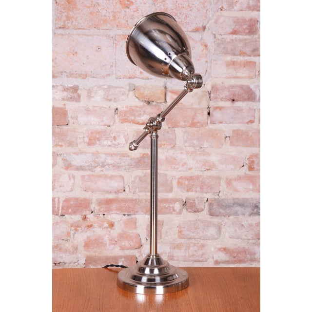 Vintage Bauhaus Table Lamp in Chrome-Plated Steel, 1980s For Sale - Image 4 of 11
