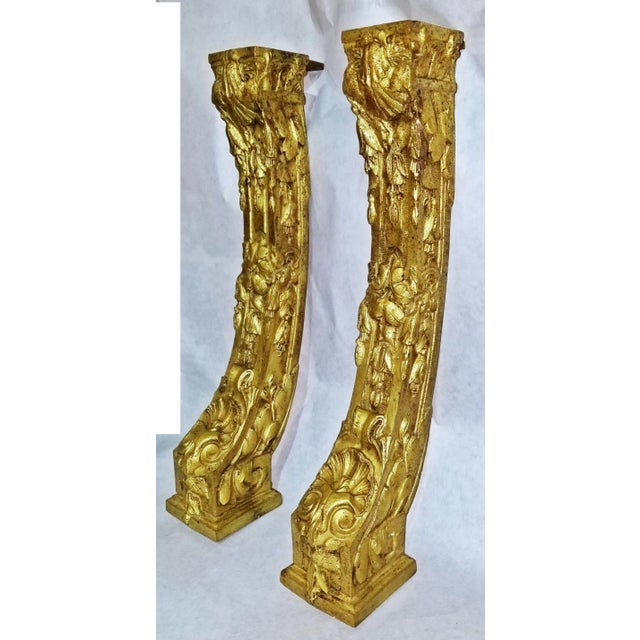 Antique French Bronze Dore Pillar Post - a Pair For Sale - Image 9 of 9