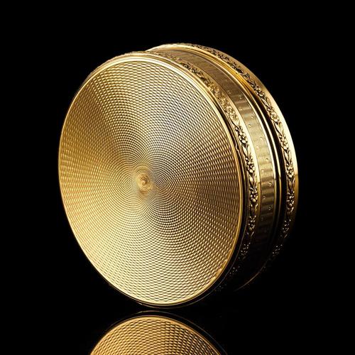 Antique French Silver Gilt Vermeil Circular Box, 1900s For Sale - Image 10 of 18